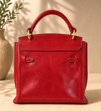 Adelasia Hand-Dyed Italian Leather Top Handle Bag