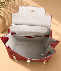 Adelasia Hand-Dyed Italian Leather Top Handle Bag