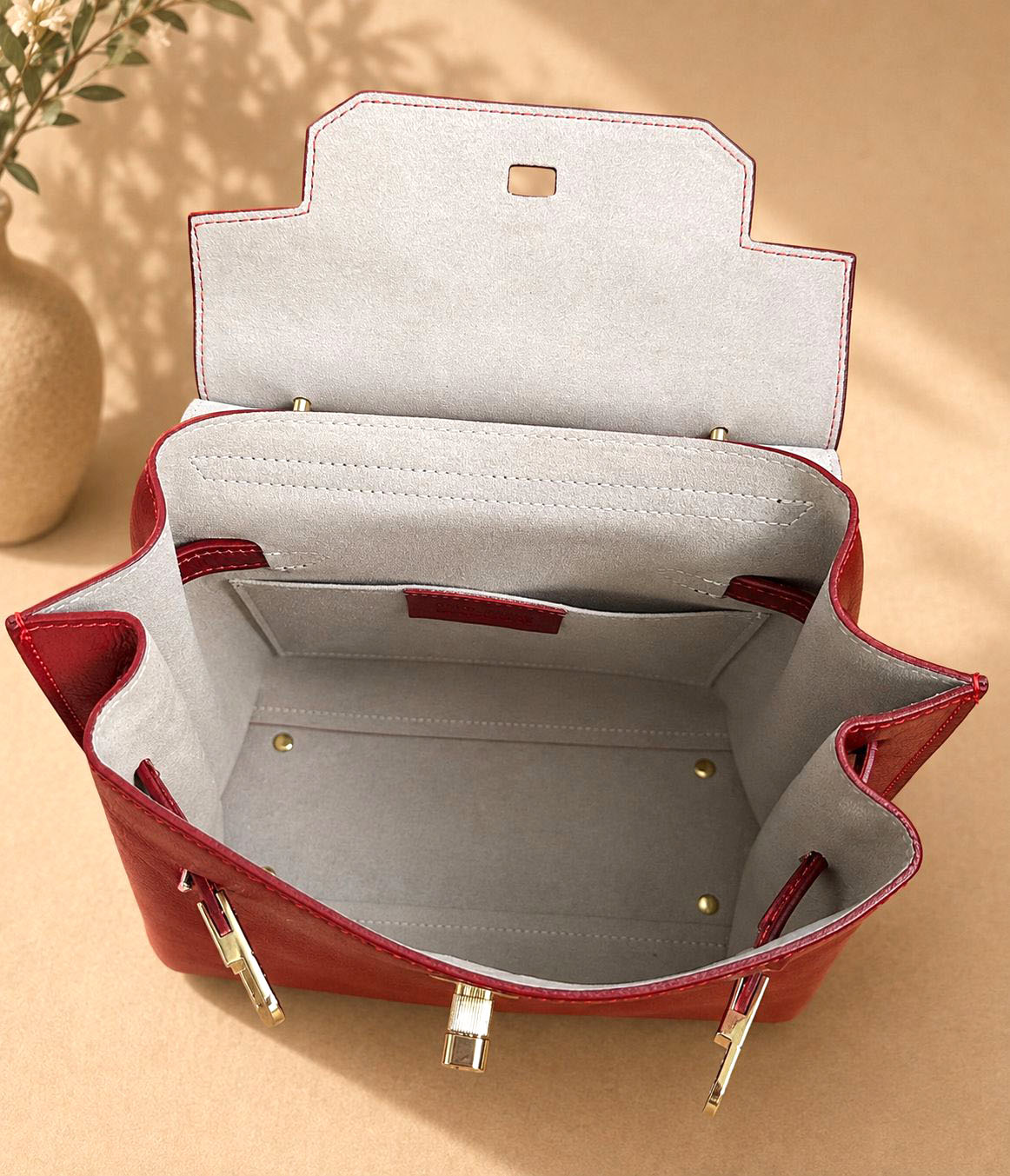 Adelasia Hand-Dyed Italian Leather Top Handle Bag
