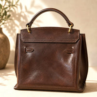 Adelasia Hand-Dyed Italian Leather Top Handle Bag