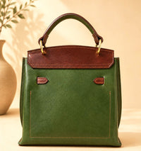 Adelasia Hand-Dyed Italian Leather Top Handle Bag