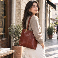 Clotilde Hand-Dyed Leather Convertible Backpack - view 9
