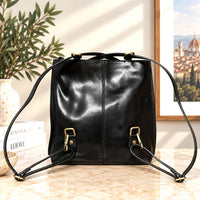 Clotilde Hand-Dyed Leather Convertible Backpack - view 3