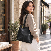 Clotilde Hand-Dyed Leather Convertible Backpack - view 4