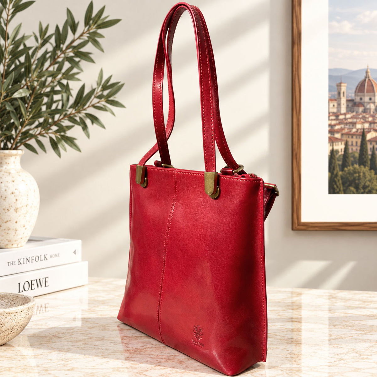 Clotilde Hand-Dyed Leather Convertible Backpack - view 18