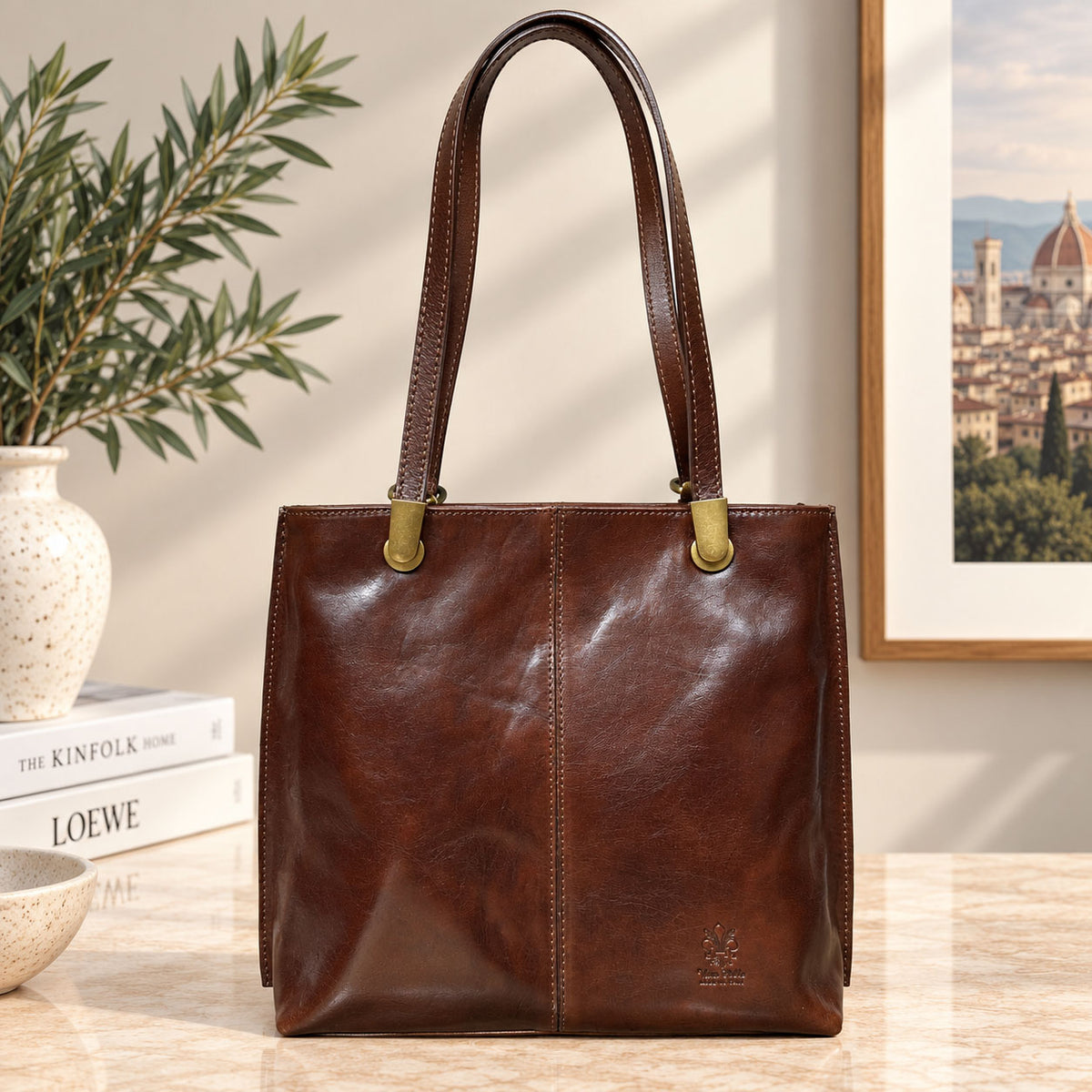 Clotilde Hand-Dyed Leather Convertible Backpack - view 11