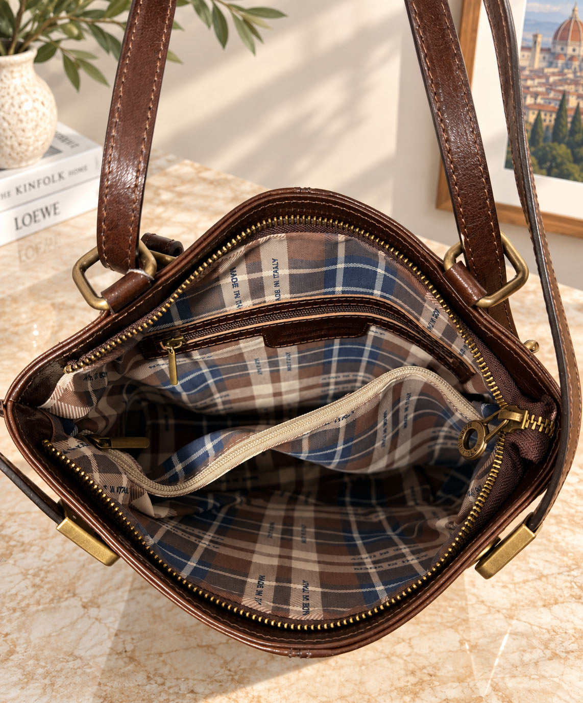 Clotilde Hand-Dyed Leather Convertible Backpack - view 14
