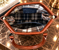 Ersilia Hand-Dyed Leather Spring-Frame Satchel - view 22