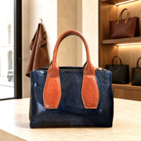 Diletta Compact Italian Leather Satchel Bag