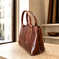 Diletta Compact Italian Leather Satchel Bag