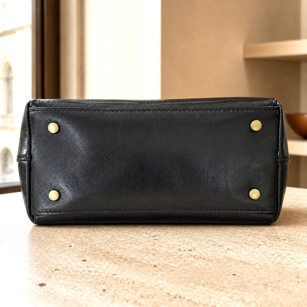 Diletta Compact Italian Leather Satchel Bag