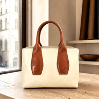 Diletta Compact Italian Leather Satchel Bag