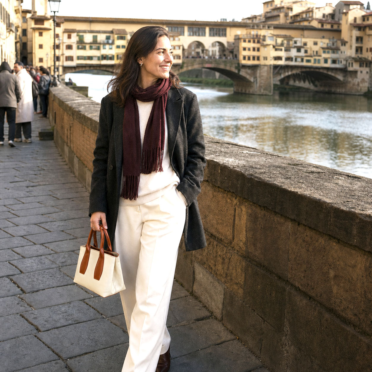Diletta Compact Italian Leather Satchel Bag