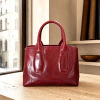 Diletta Compact Italian Leather Satchel Bag