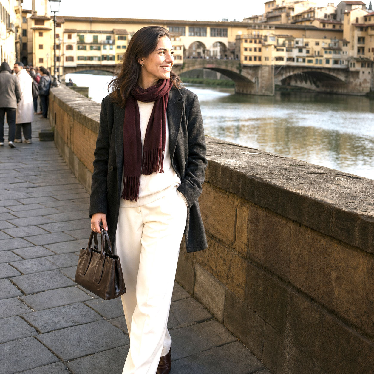 Diletta Compact Italian Leather Satchel Bag