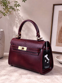 Celestine Italian Leather Top Handle Bag