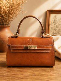 Celestine Italian Leather Top Handle Bag