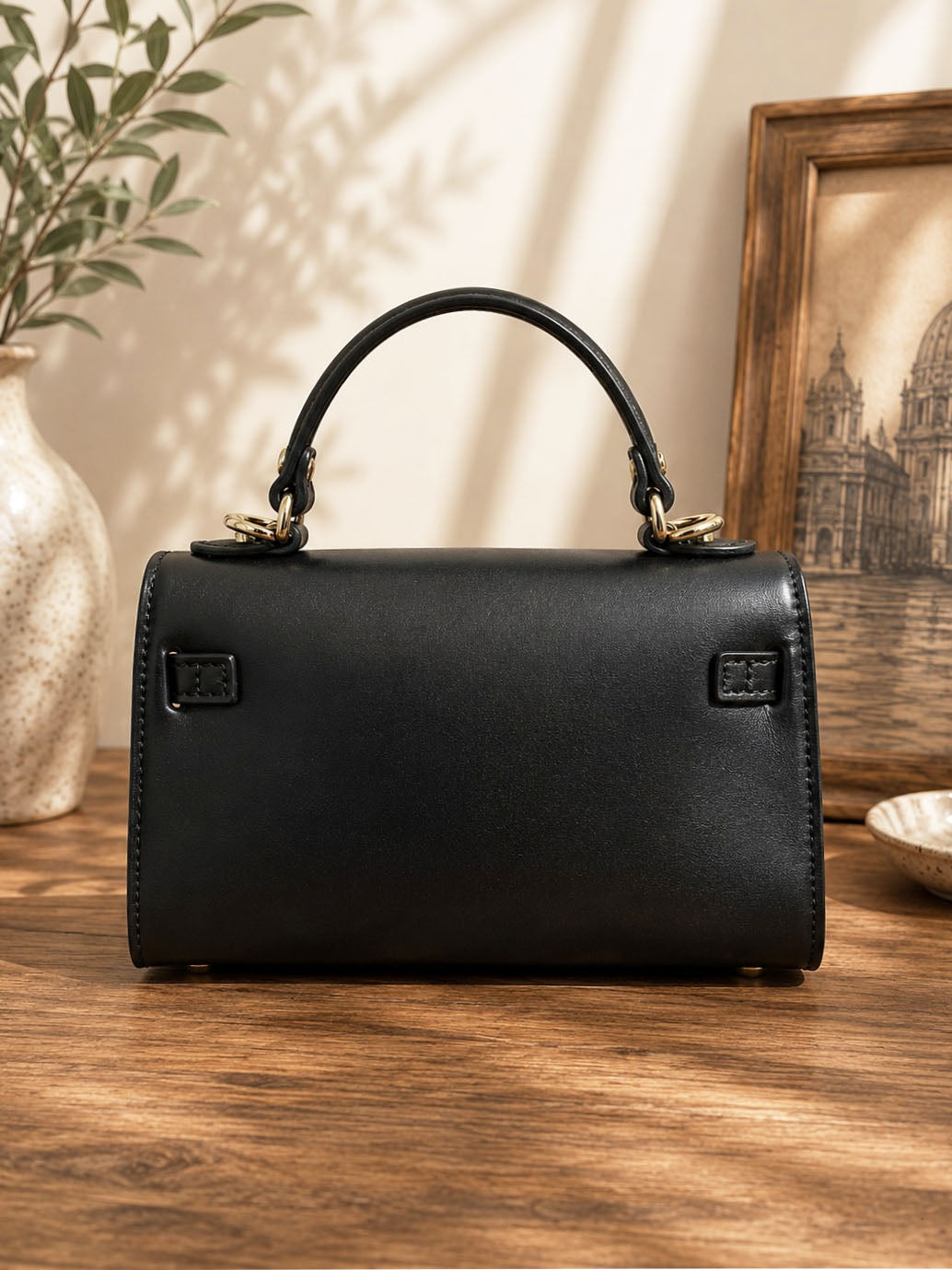 Celestine Italian Leather Top Handle Bag