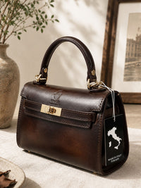 Celestine Italian Leather Top Handle Bag