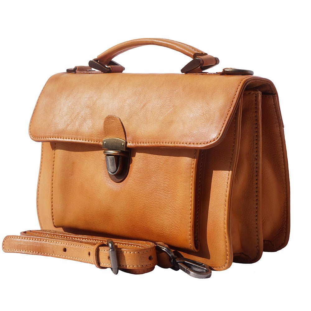 Mini vintage briefcase with two compartments and a front pocket-5