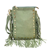 Mia Italian Suede Leather Fringe Shoulder Bag - view 17