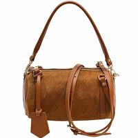 Petra Suede Leather Handbag – Handmade in Florence (Convertible Shoulder & Crossbody)