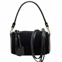 Petra Suede Leather Handbag – Handmade in Florence (Convertible Shoulder & Crossbody)