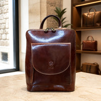 Fiammetta Convertible Hand-Dyed Italian Leather Backpack