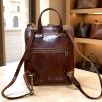 Fiammetta Convertible Hand-Dyed Italian Leather Backpack