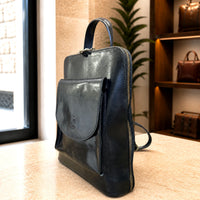 Fiammetta Convertible Hand-Dyed Italian Leather Backpack
