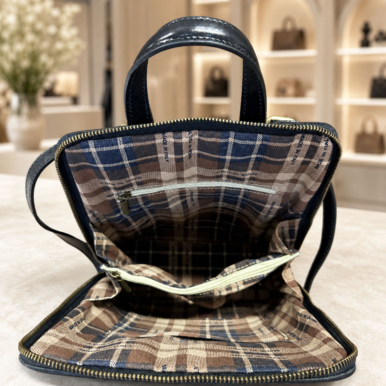 Fiammetta Convertible Hand-Dyed Italian Leather Backpack