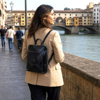 Fiammetta Convertible Hand-Dyed Italian Leather Backpack
