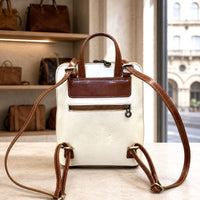 Fiammetta Convertible Hand-Dyed Italian Leather Backpack