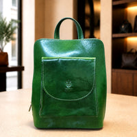 Fiammetta Convertible Hand-Dyed Italian Leather Backpack