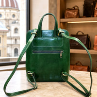 Fiammetta Convertible Hand-Dyed Italian Leather Backpack