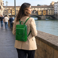 Fiammetta Convertible Hand-Dyed Italian Leather Backpack