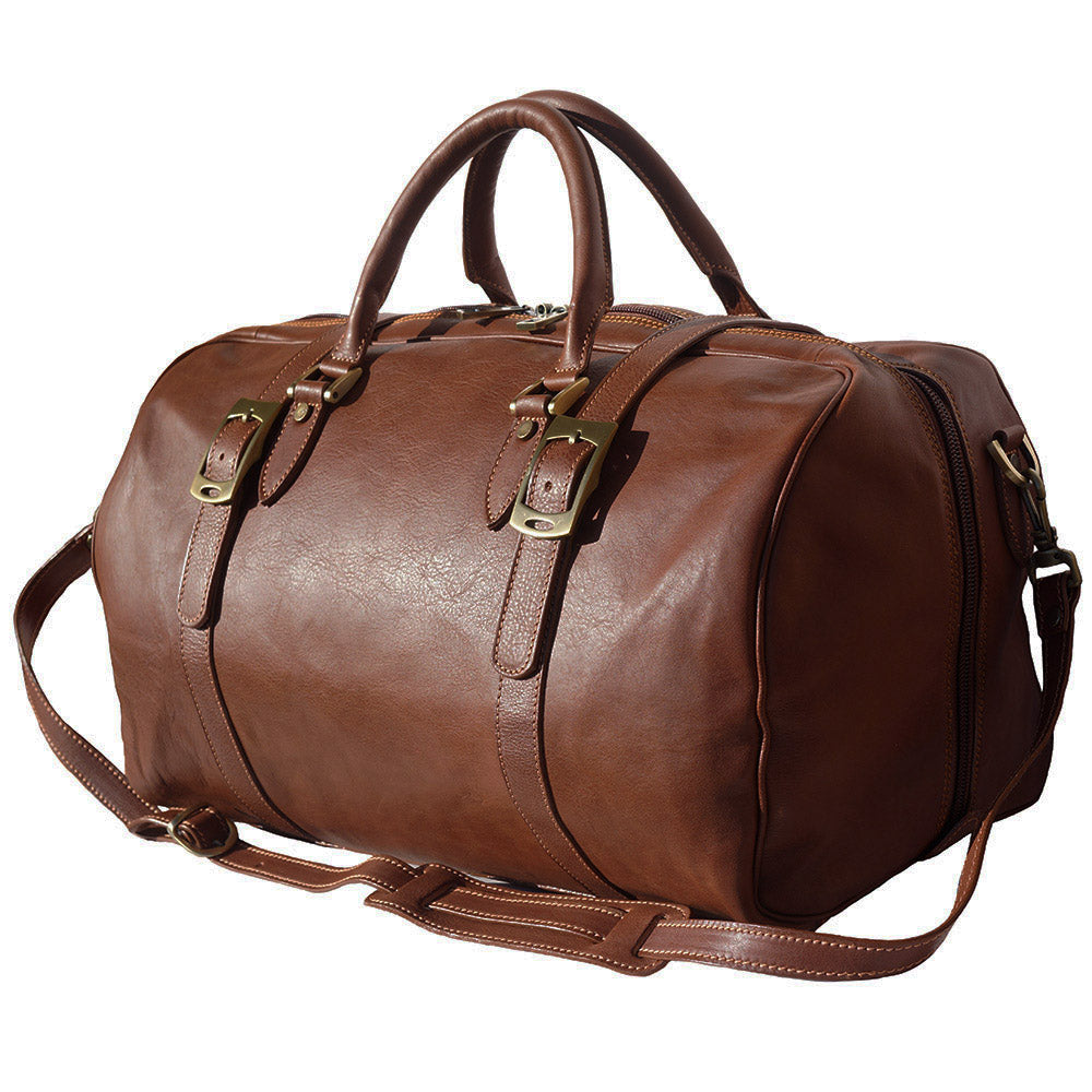 Fortunato Italian Leather Travel Bag - Handmade in Florence