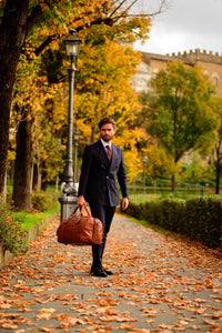 Fortunato Italian Leather Travel Bag - Handmade in Florence