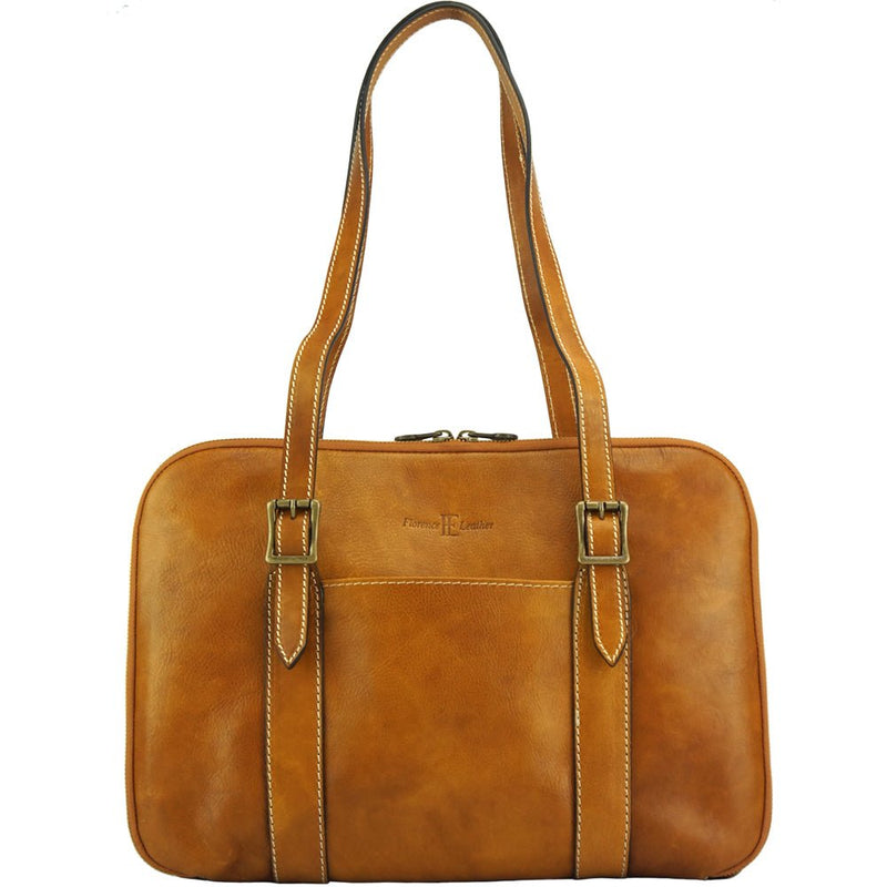 Iéna Shoulder tote in natural cowhide trim-19