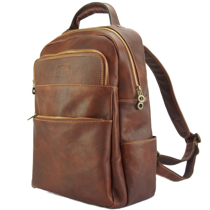 Charlie Leather Backpack: Vintage Chic - Leather Italiano