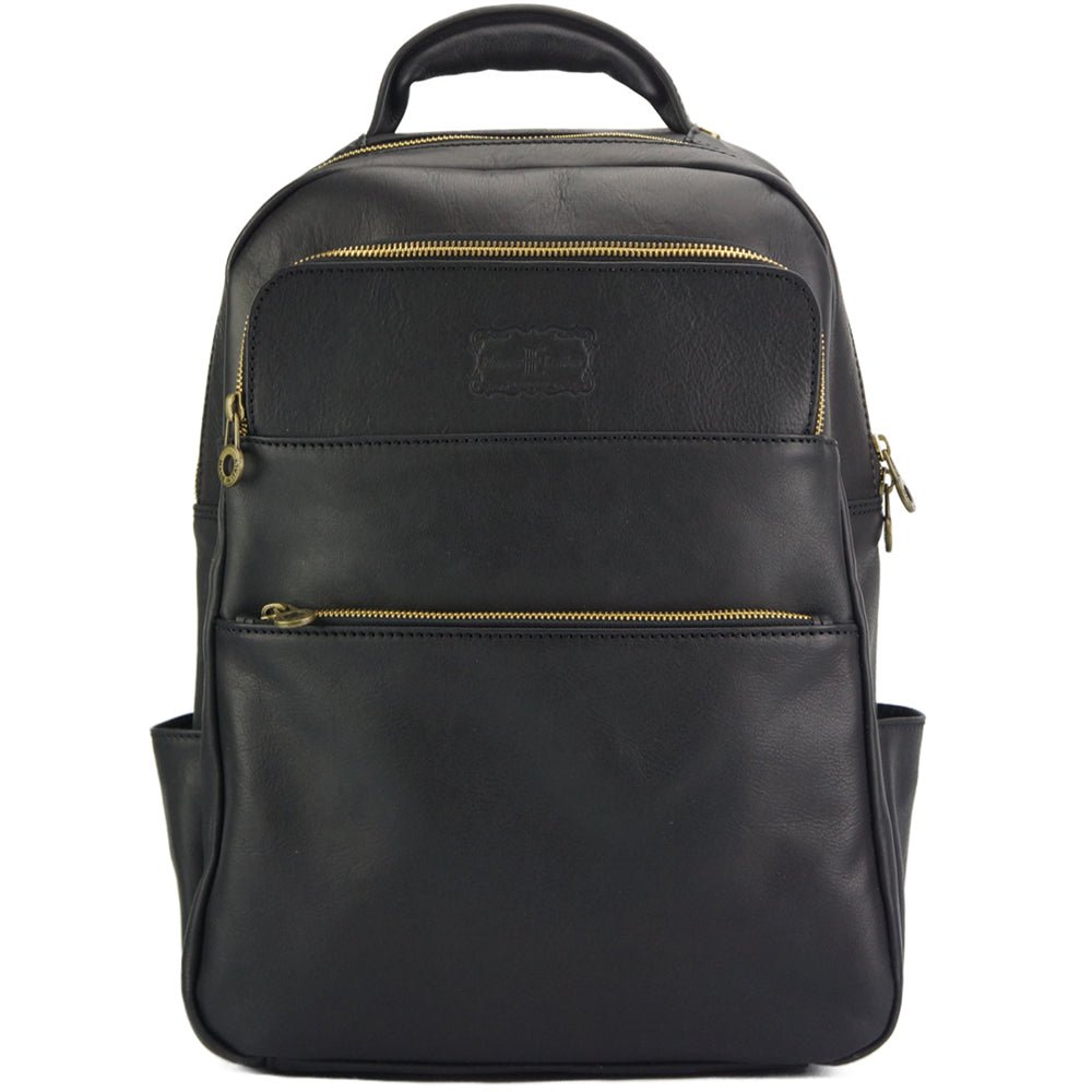 Charlie Leather Backpack: Vintage Chic - Leather Italiano