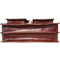 Leather briefcase with two compartments-1