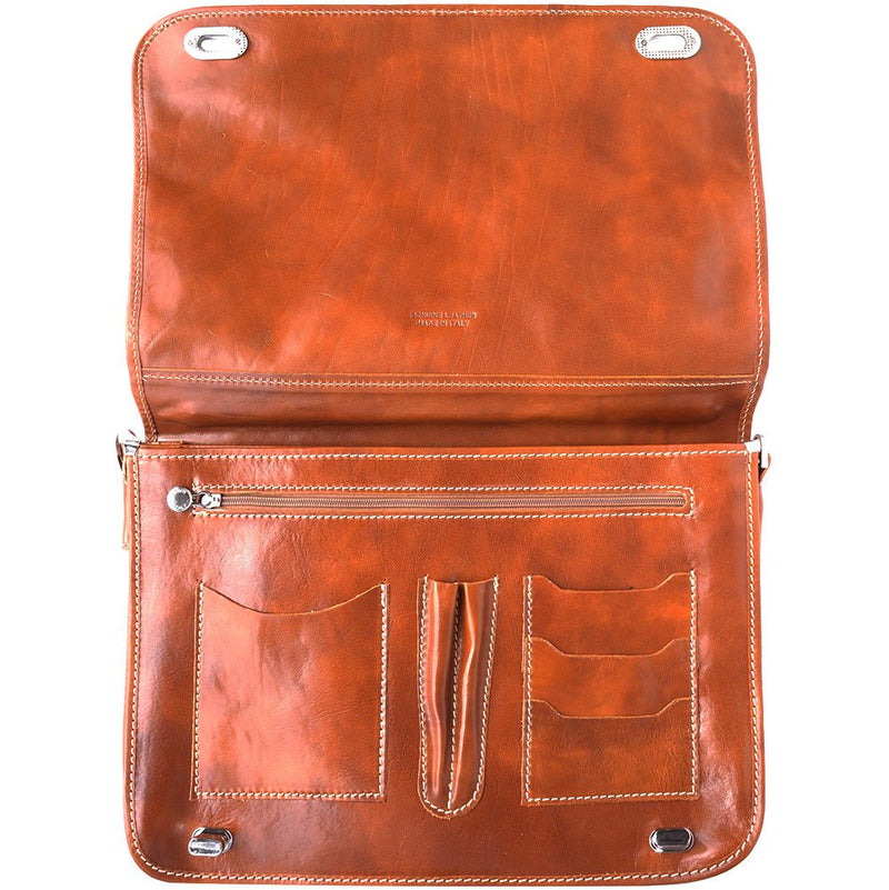 Leather briefcase with two compartments-18