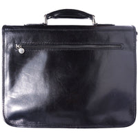 Leather briefcase with two compartments-9