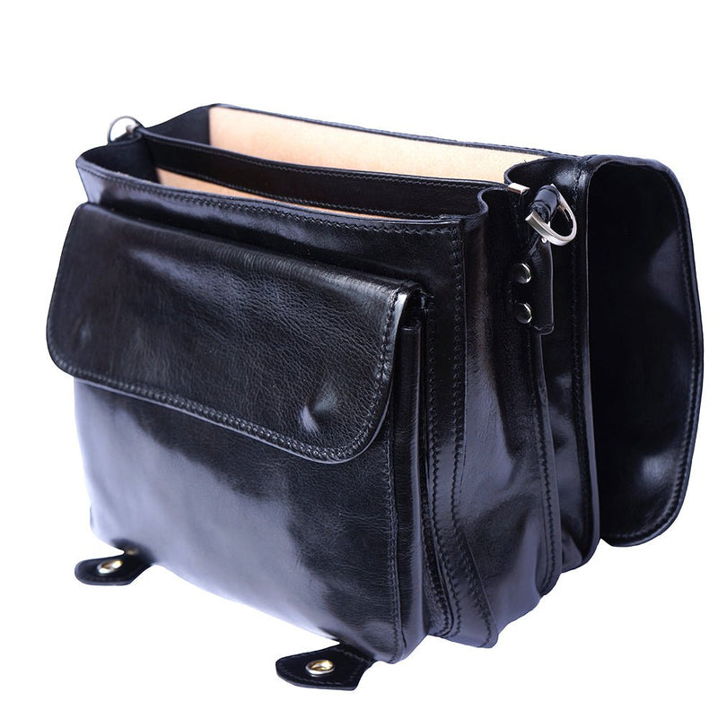 Leather briefcase with two compartments-7