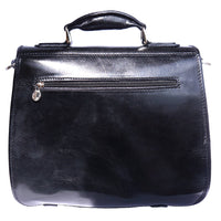 Leather briefcase with two compartments-9