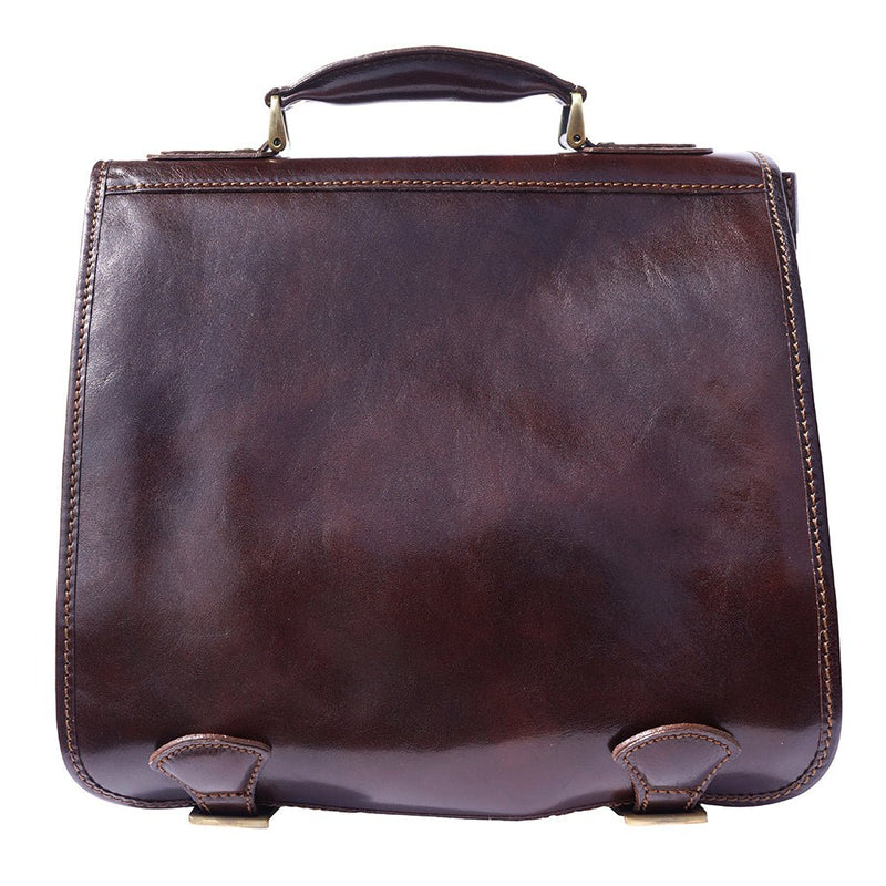 Leather briefcase with two compartments-39