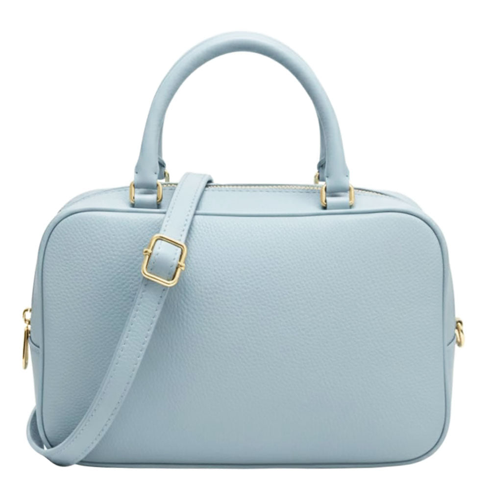 Novara Structured Cow Leather Mini Boston Bag