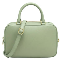 Novara Structured Cow Leather Mini Boston Bag
