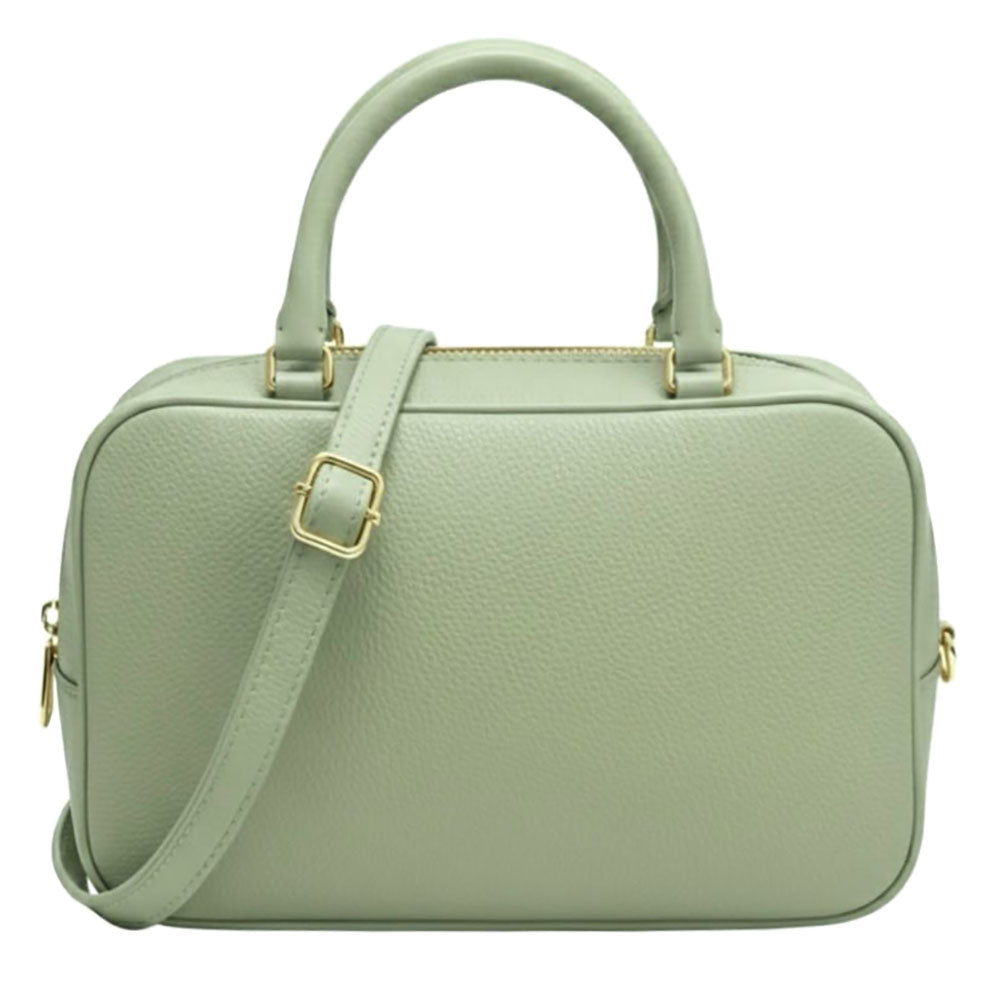 Novara Structured Cow Leather Mini Boston Bag